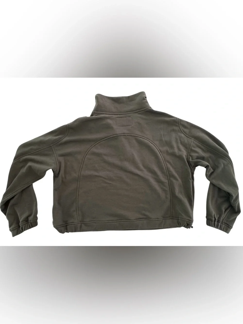 Ole Miss Quarter Zip Pullover NWT Cropped Sweatshirt Summit Sportswear M Gray - Picture 2 of 5